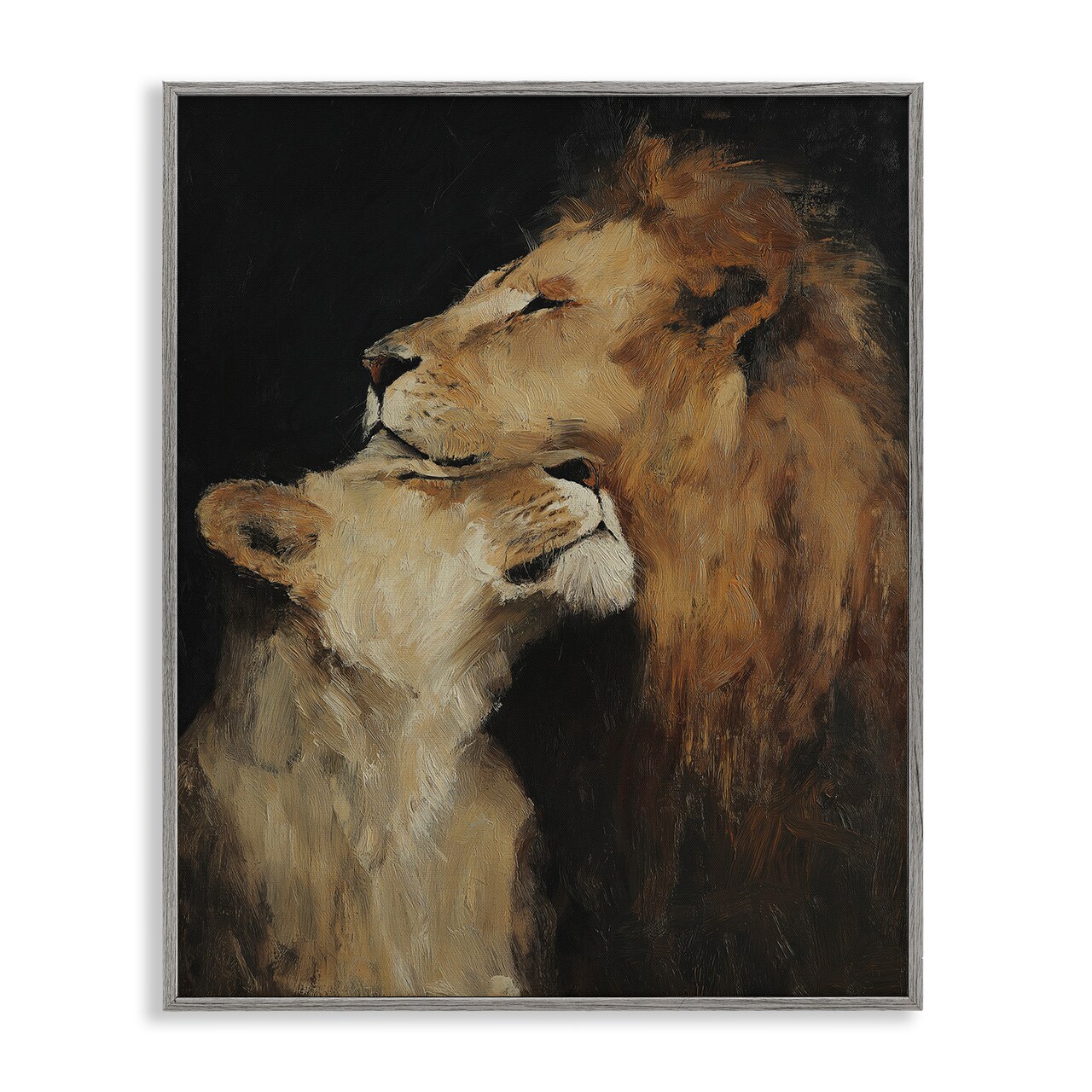 Stupell Industries Regal Pair of Lions Framed Giclee, design by Svetlana Aleynikova